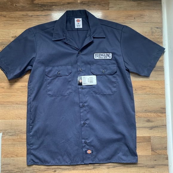 🍺Yuengling Graphic PrintX Dickies Shortsleeved Work-shirt NWT Size-M Navy-White - Picture 8 of 16